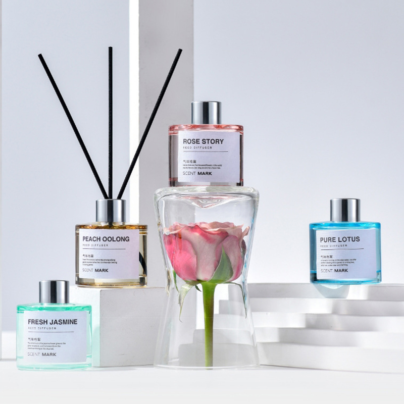 Home Fragrance Jasmine Diffuser - 50ml Reed Diffuser Sets Rose Lavender