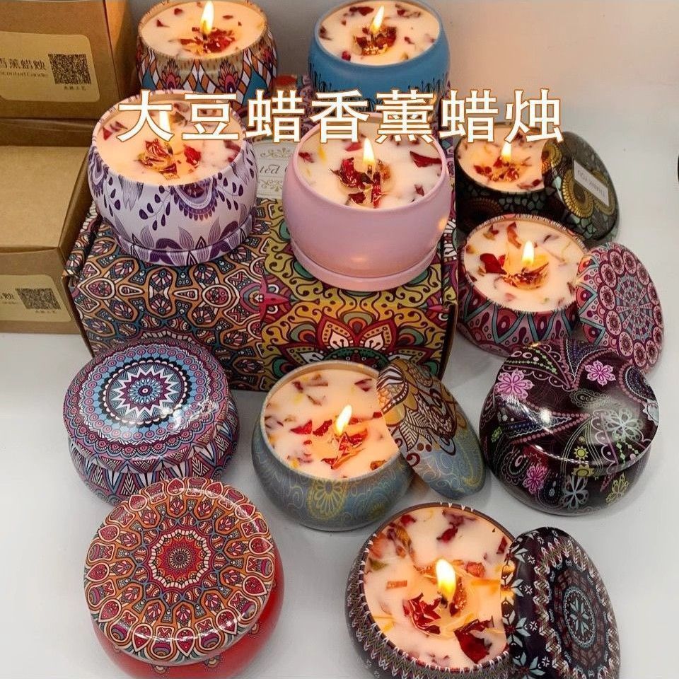 1PCS Vintage Can Candles Soy W - Home Fragrance Jar 评论和价格