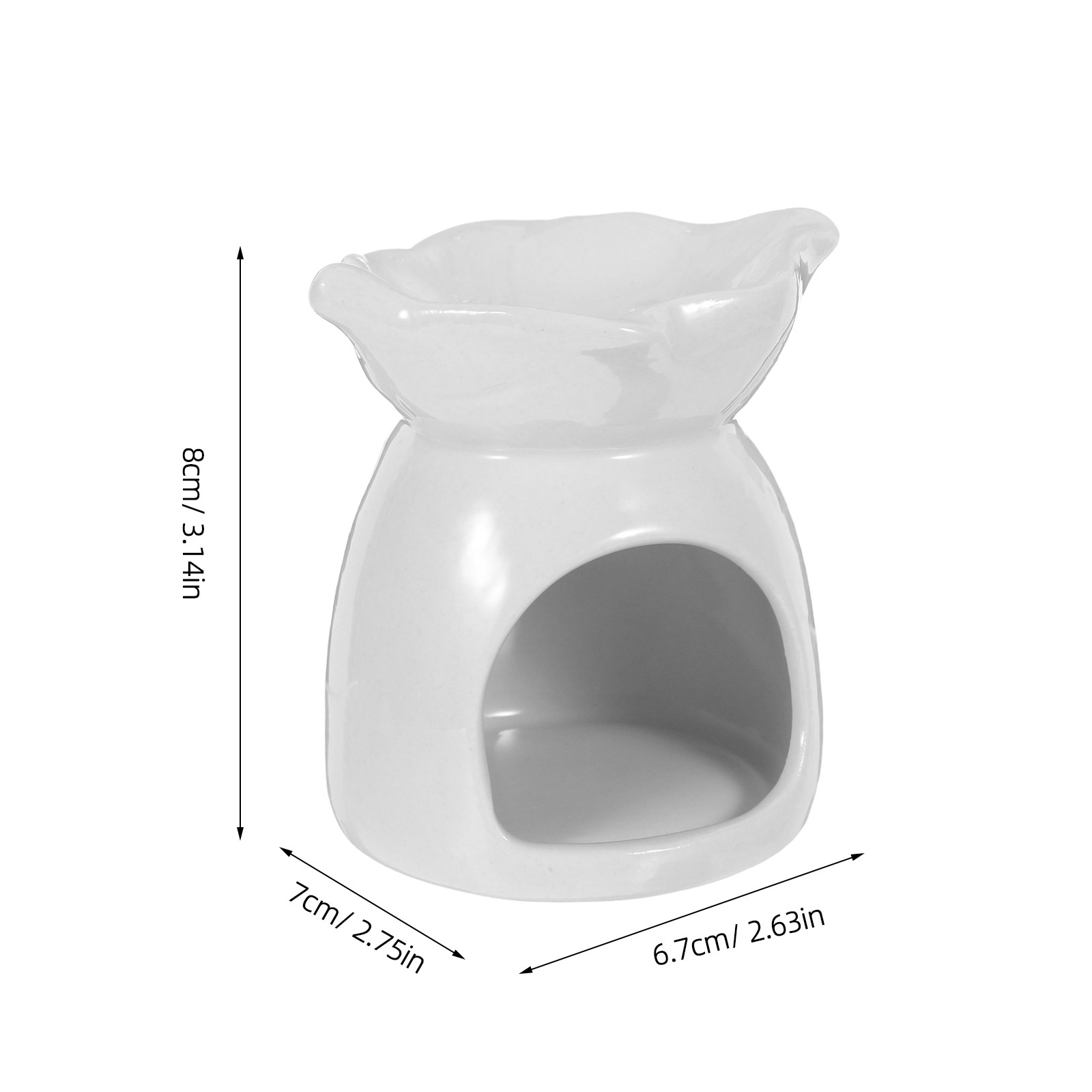 Ceramic Holder Elegant Leaf-Sh - Home Fragrance Diffusers 评论和价格