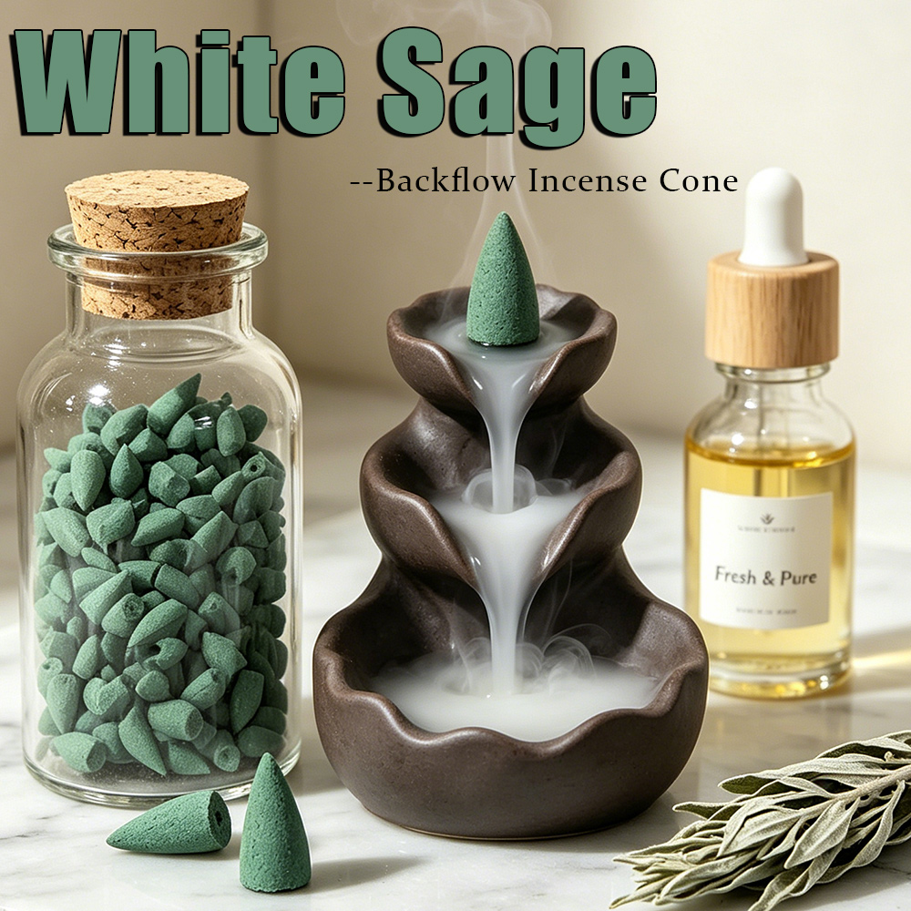 White Sage Scented Backflow In - Home Fragrance Luxury 评论和价格