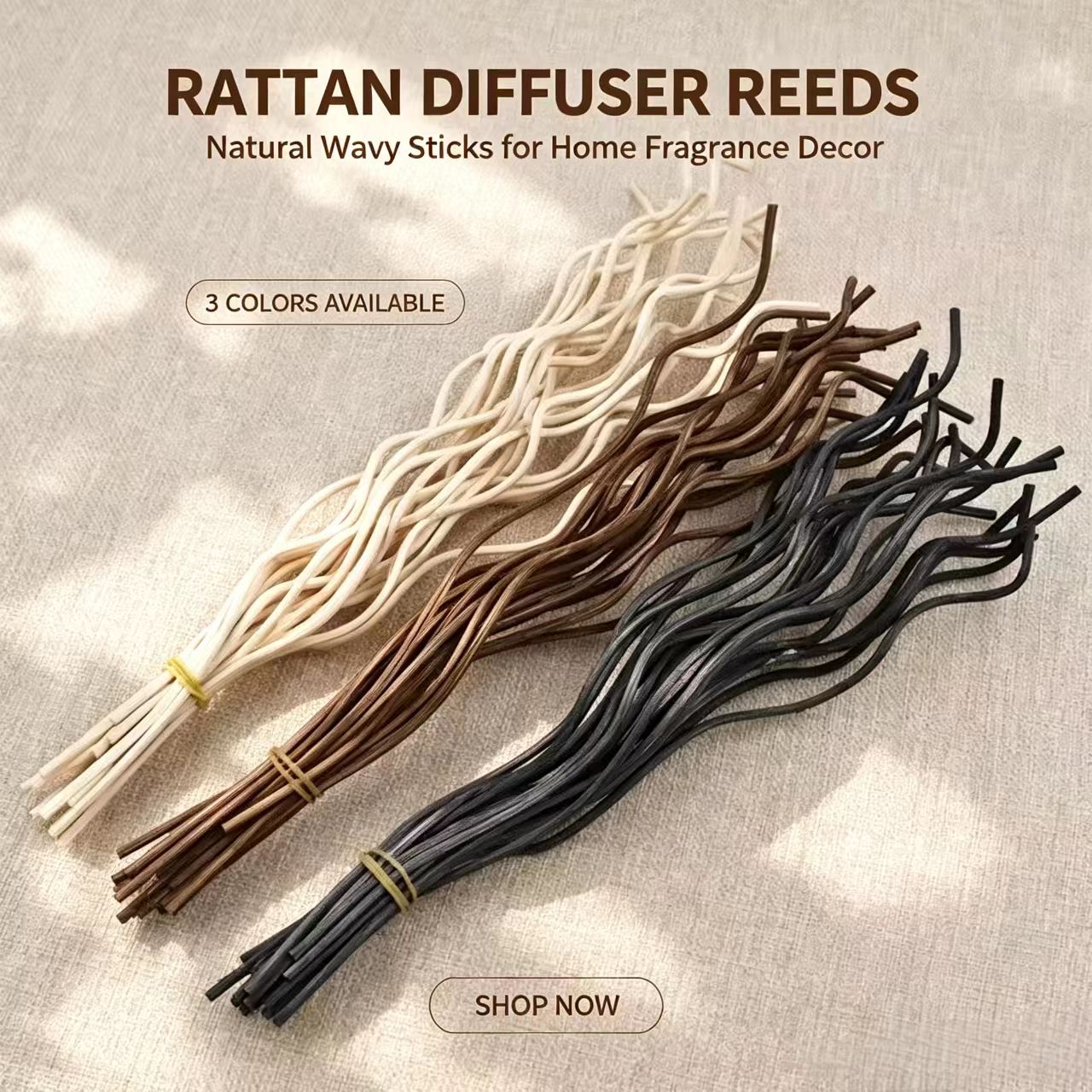 20Pcs Long Wavy Rattan Reed Di - Home Fragrance Collection 评论和价格