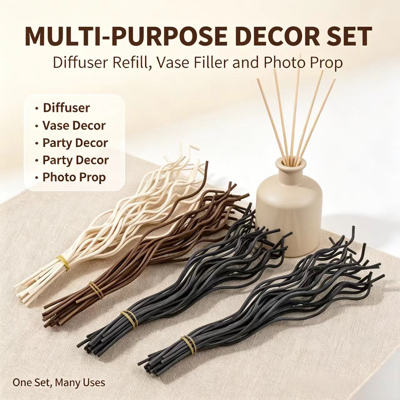 20Pcs Long Wavy Rattan Reed Di - Home Fragrance Collection 评论和价格