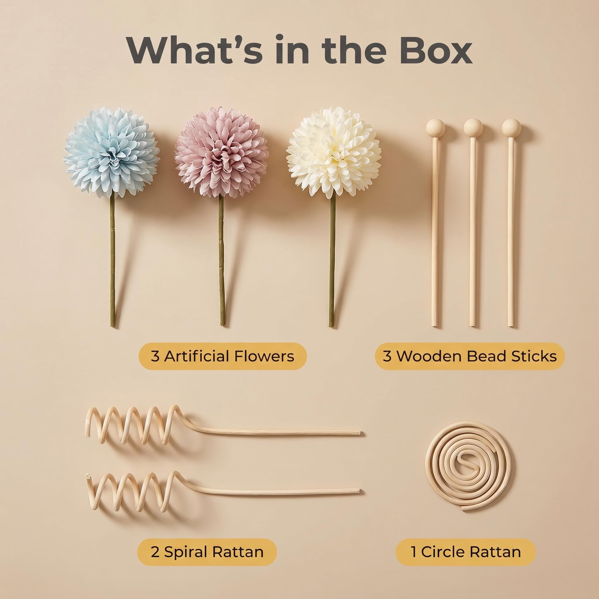 diy diffuser sticks set, artif - Home Fragrance Aroma Set 评论和价格