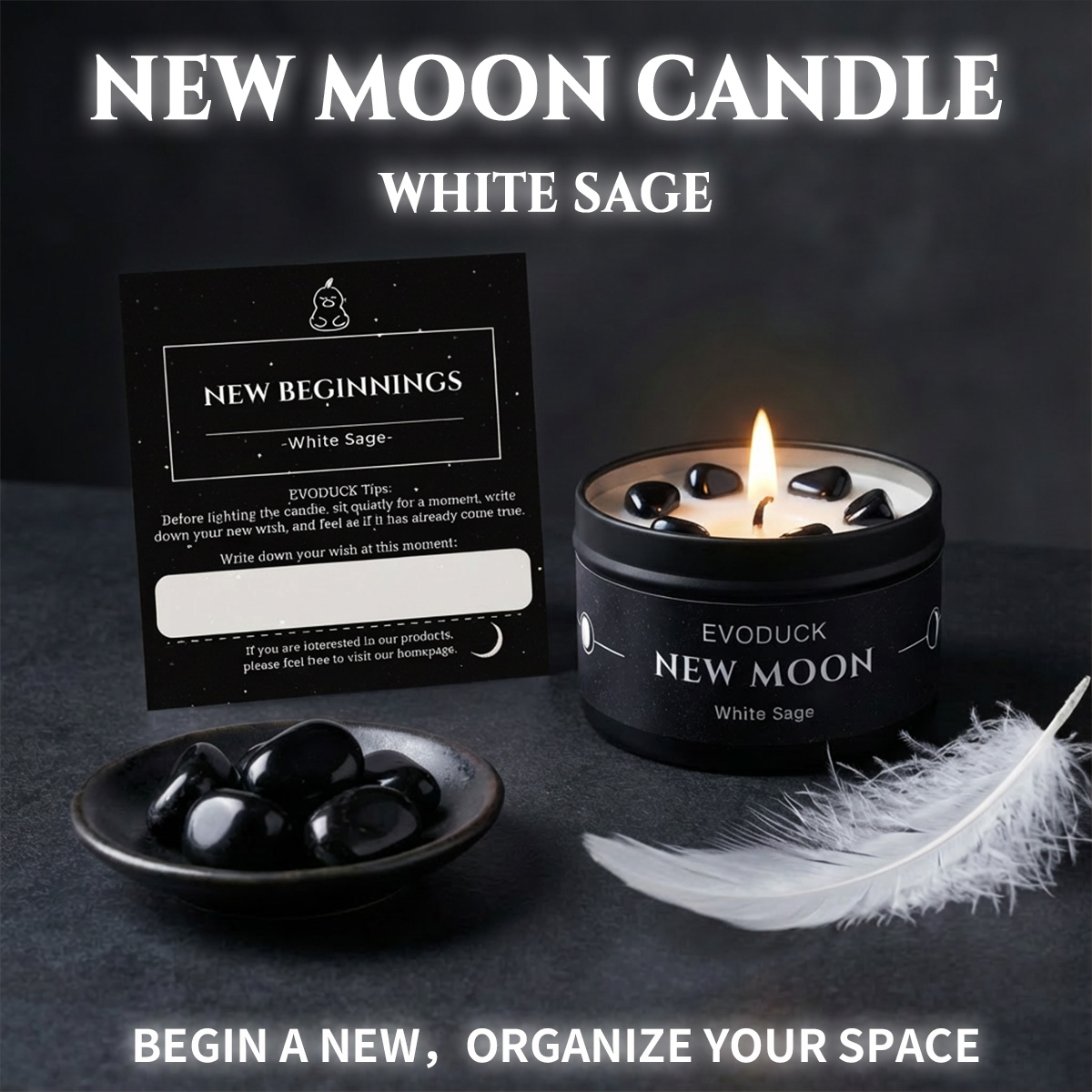 4PCS Moon Phase Crystal Scente - Home Fragrance Gift Set Rituals 评论和价格