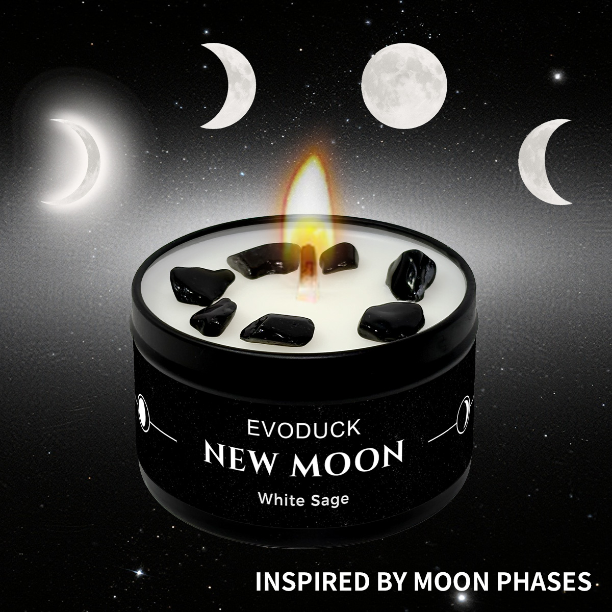 4PCS Moon Phase Crystal Scente - Home Fragrance Gift Set Rituals 评论和价格